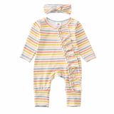 Multicolored Stripe Bamboo Romper