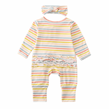 Multicolored Stripe Bamboo Romper