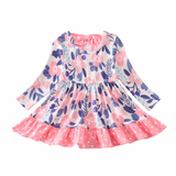 Pink and Blue Flowery Dress